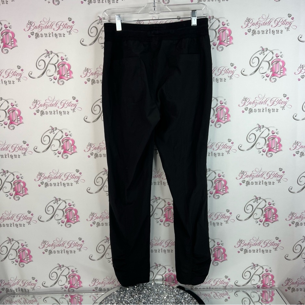 Cleo pants cinch bottom casual Women's Black Straight Leg Pants - Picture 2 of 12